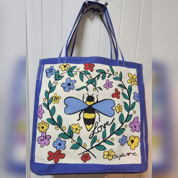 BRIGHTON You Warm My Heart Canvas Tote NWOT - Picture 1 of 15